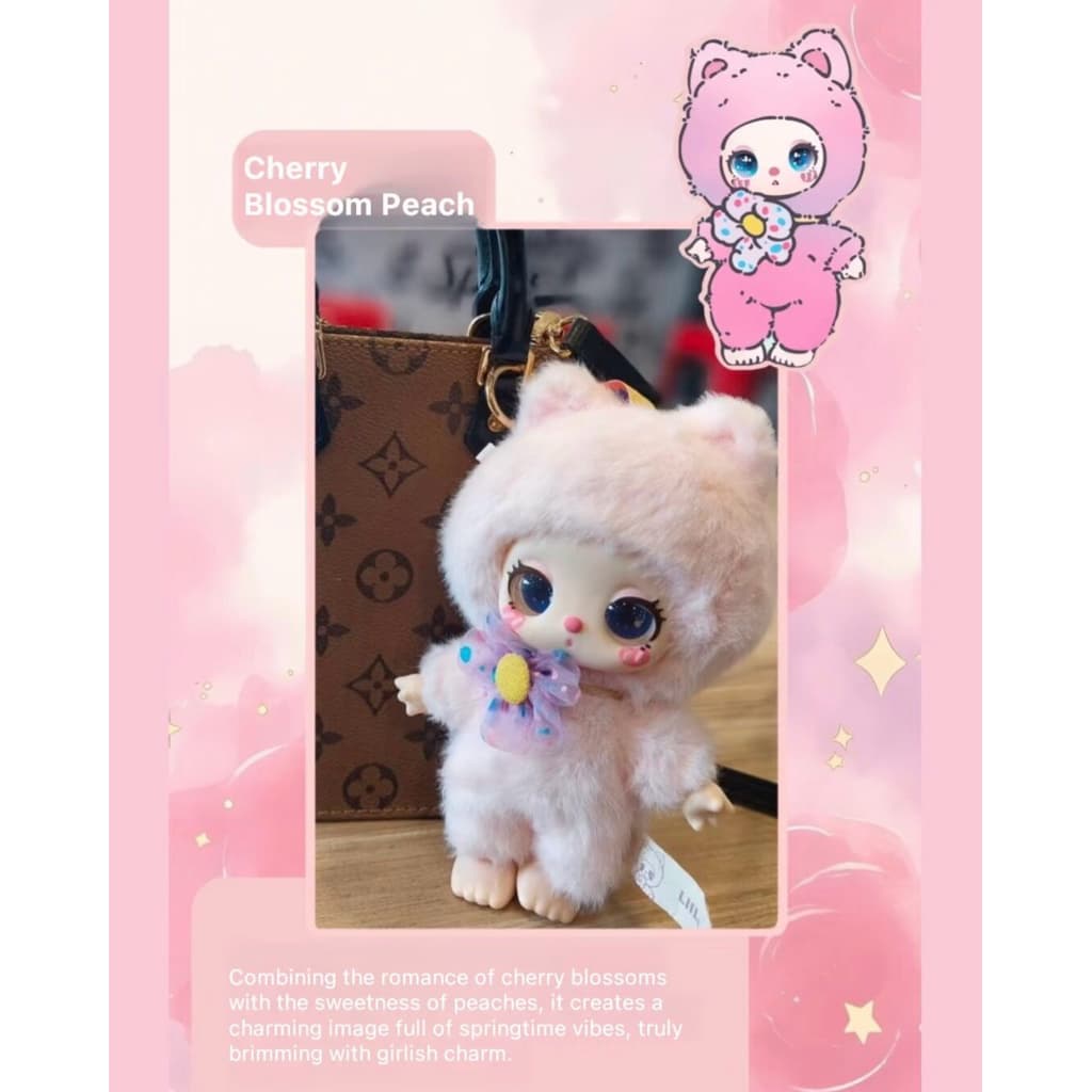 Sakura Peach, a LIILA Lucky Cat V1 figure