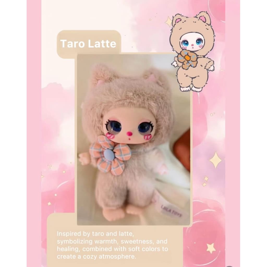 Taro Latte, a LIILA Lucky Cat V1 figure