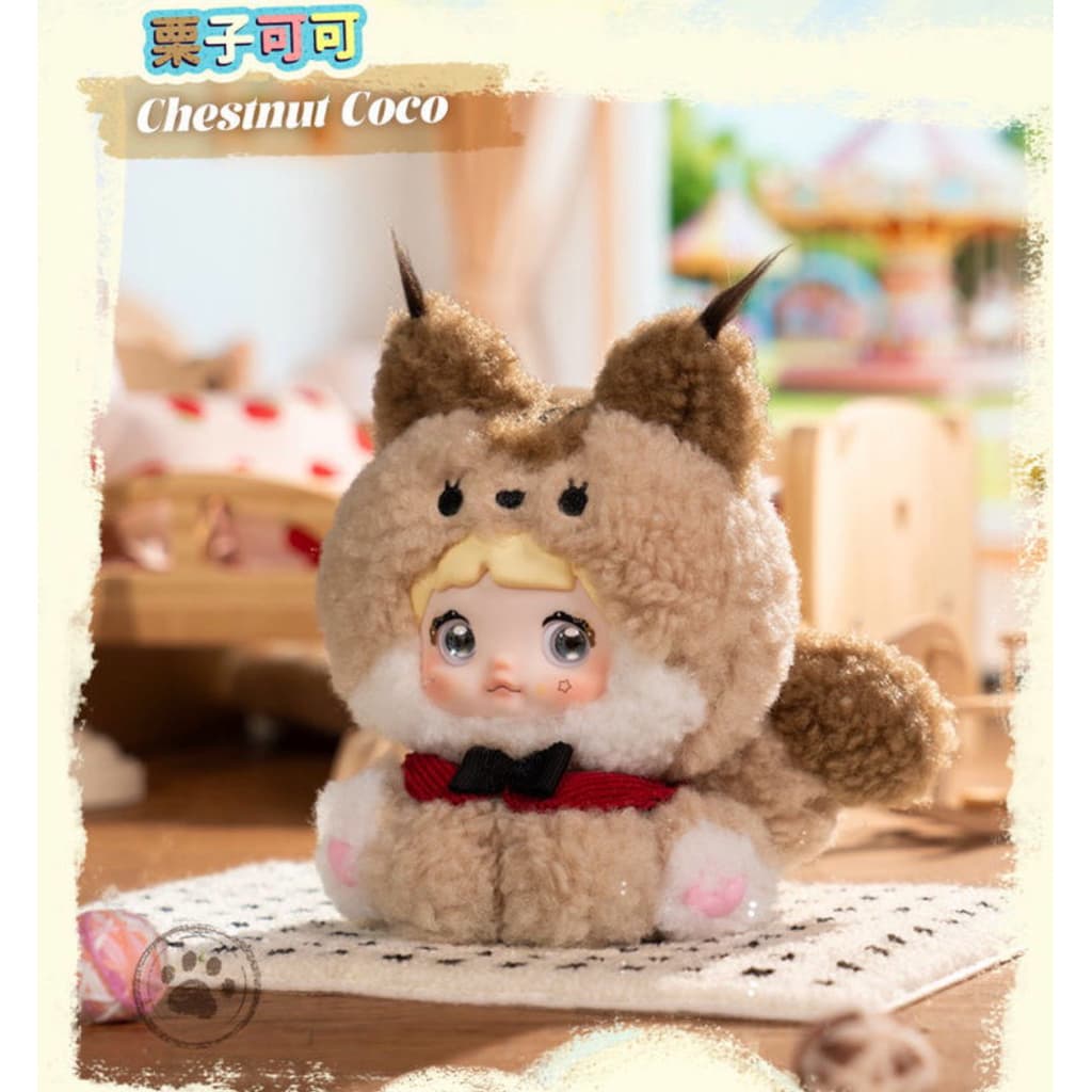 Chestnut Cocoa, a NOMMI Sitting Zoo Series Plush Blind Box figure