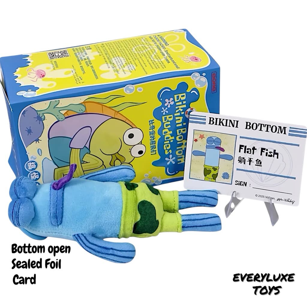 V1-Flat Fish, a Bikini Bottom Buddies Whimsical Plush figure