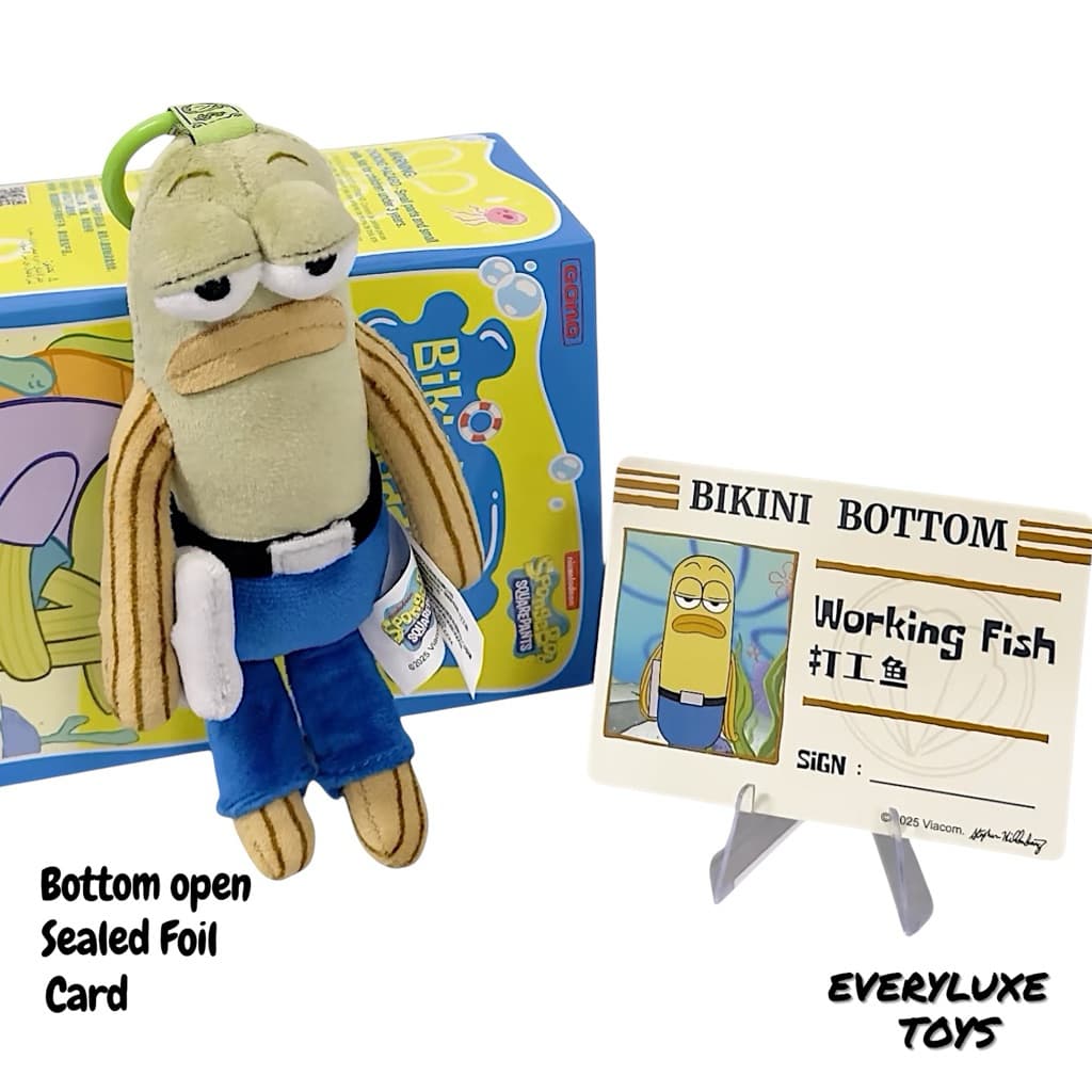 V1-Working Fish, a Bikini Bottom Buddies Whimsical Plush figure