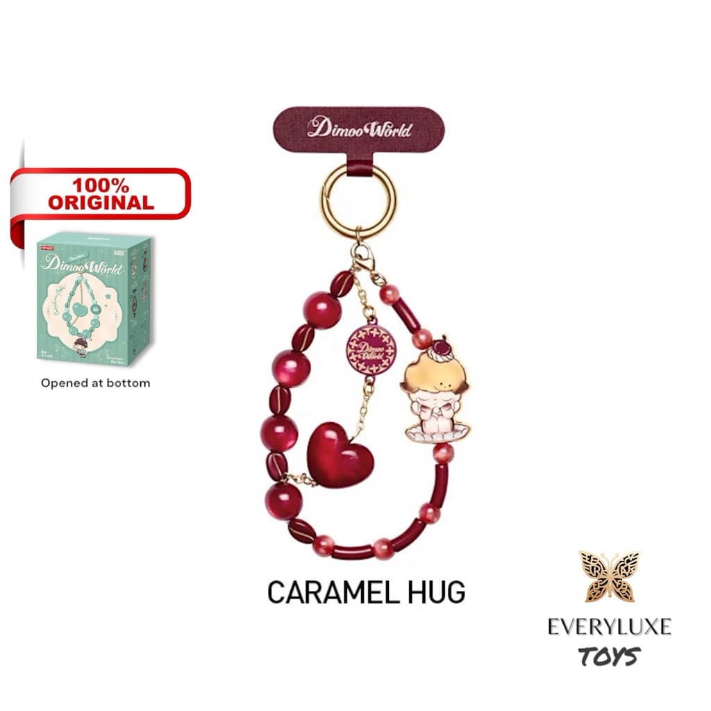 Caramel Hug, a DIMOO Crush on Coffee Series Phone Charm Strap figure