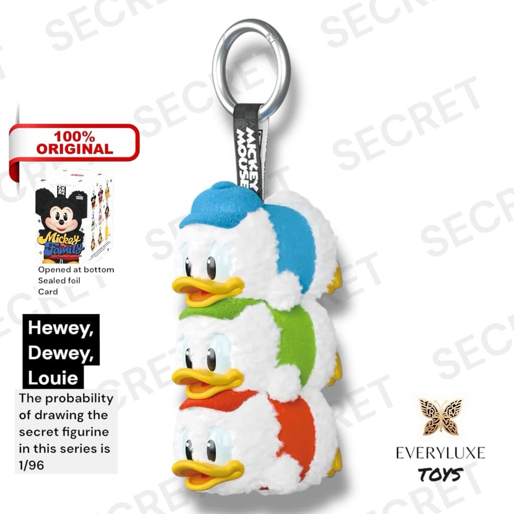 Huey, Dewey, Louie, a Mickey Family Cute Together Keychain Series figure