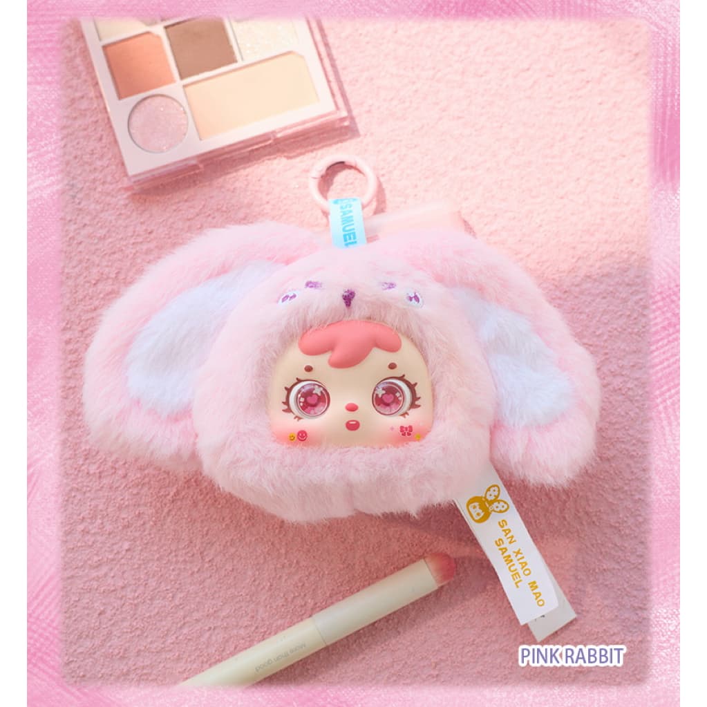 Pink Rabbit, a Samuel Animal Gathering Makeup Mirror Blind Box figure