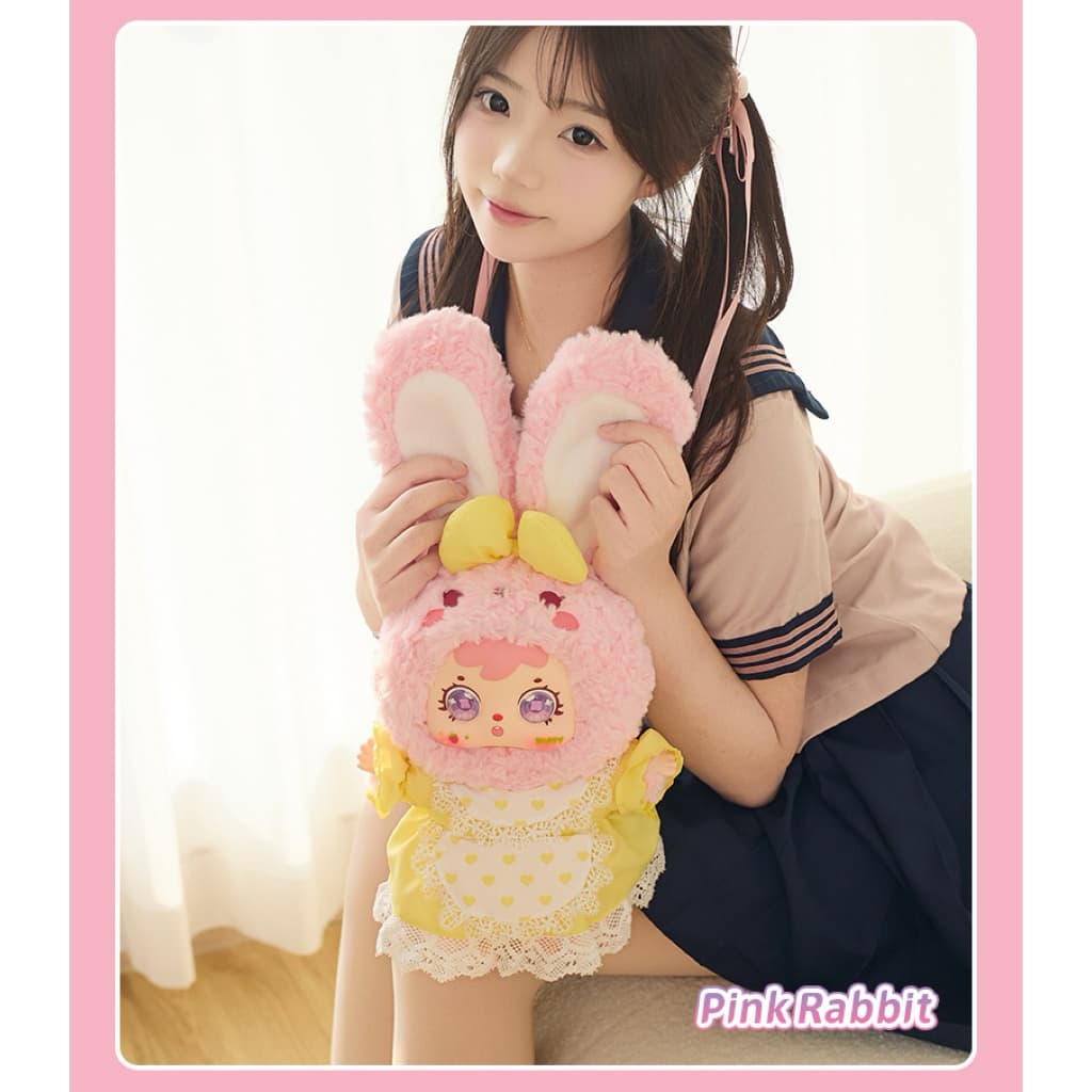 Pink Rabbit, a collectible figure from the Samuel Rabbit and Rabbit Elf Blind Box 680% series by SAMUEL