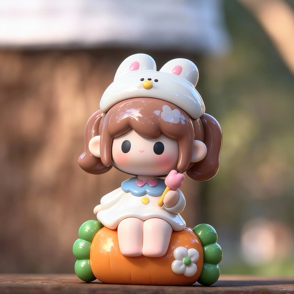 Radish Rabbit, a UUTOY Sweety Land Series Mini Blind Box figure
