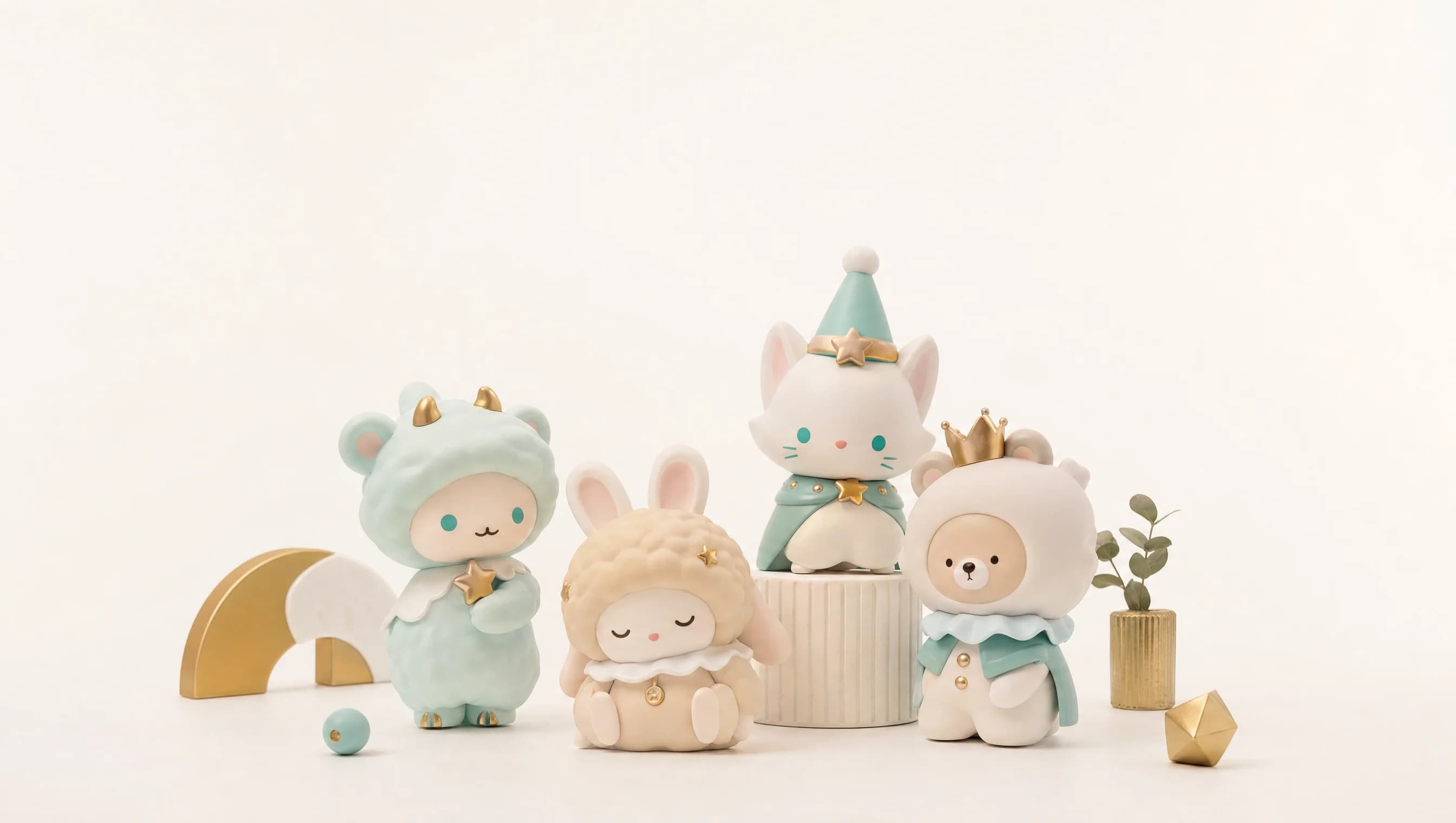 A curated shelf of everytoys collectible figures