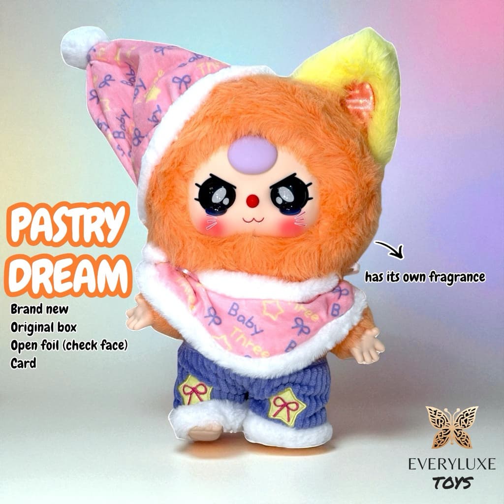 Orange Fox, a Baby Three 400% V5 Sweet Dreams Plush Blind Box figure