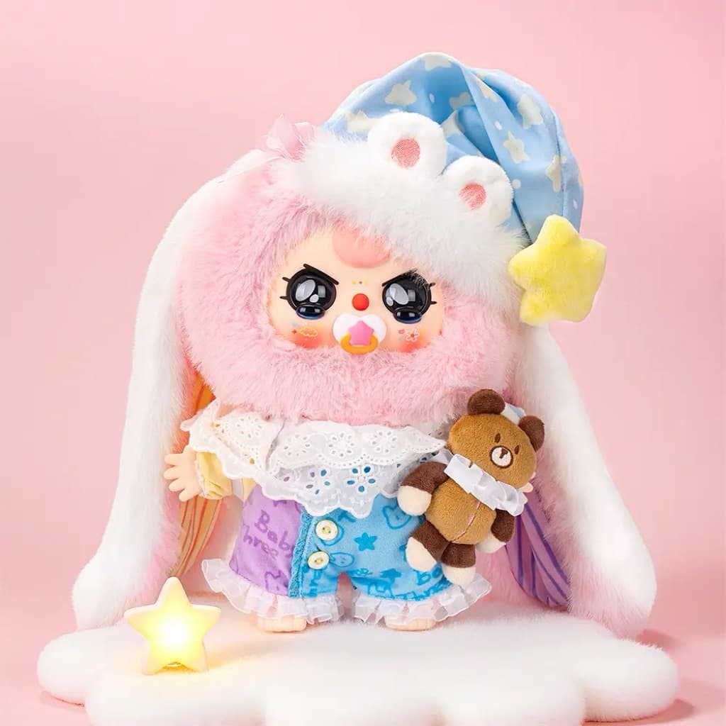 Pink Bunny Teddy, a Baby Three 400% V5 Sweet Dreams Plush Blind Box figure