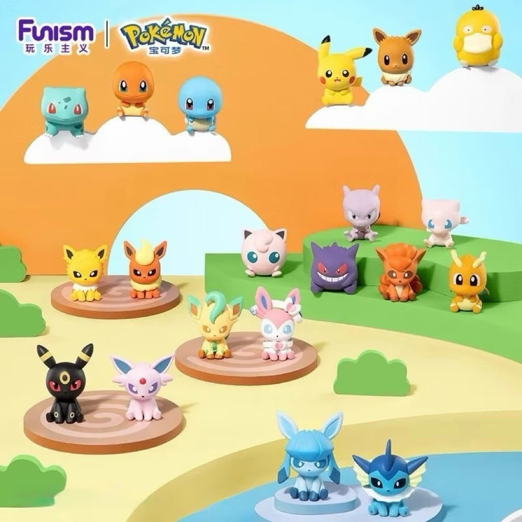 Dragonite, a collectible figure from the FUNISM Pokemon Palm Size Wonders 1 2 3 Pokeball Pikachu Eevee series by FUNISM