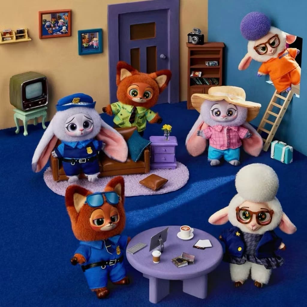 Bellwether Prison, the secret figure in MINISO Sanrio Characters Little Cape Series Flocked Twisting Face Bag Charm Kuromi Melody