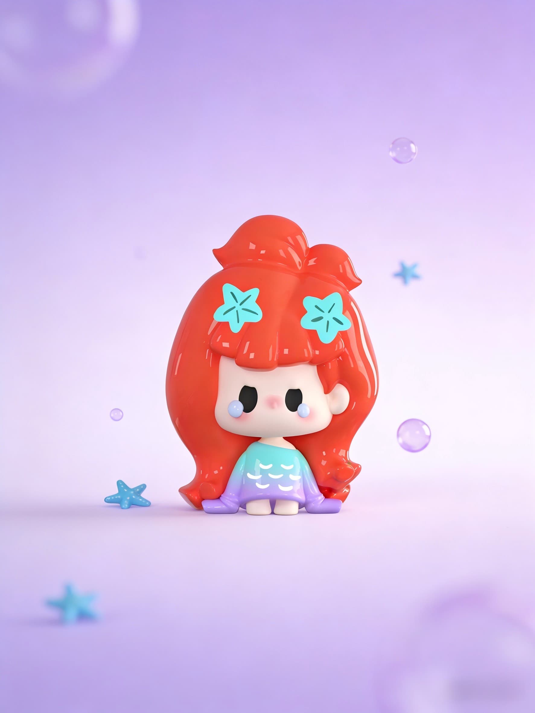 Mermaid Dream, the secret figure in NUNU V3 Mini Hairclip Series Bean Blind Bag