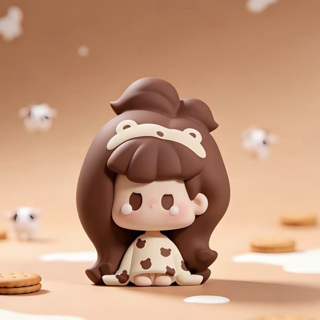 Choco Bear, a NuNu Remix Series Cute Beans MINI Figure Doll Gift figure