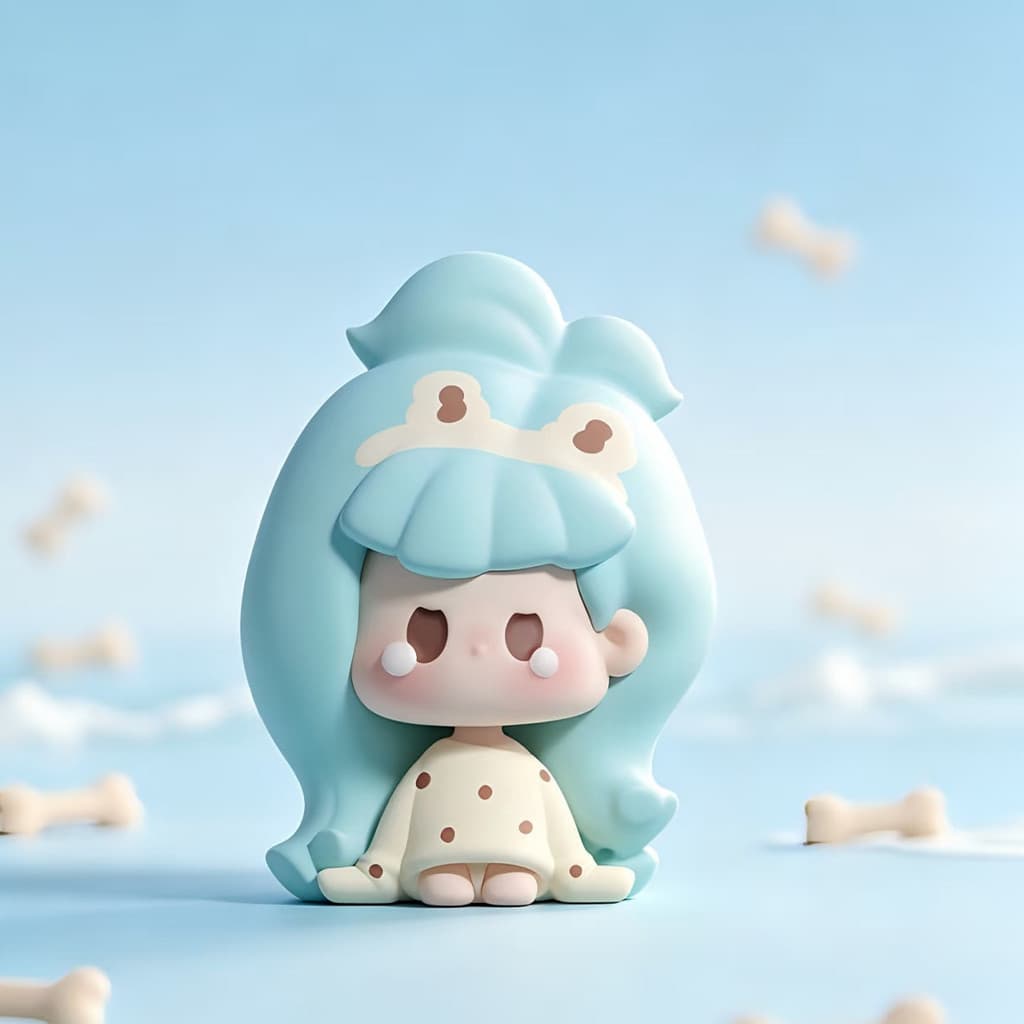 Creamy Bunny, a NuNu Remix Series Cute Beans MINI Figure Doll Gift figure
