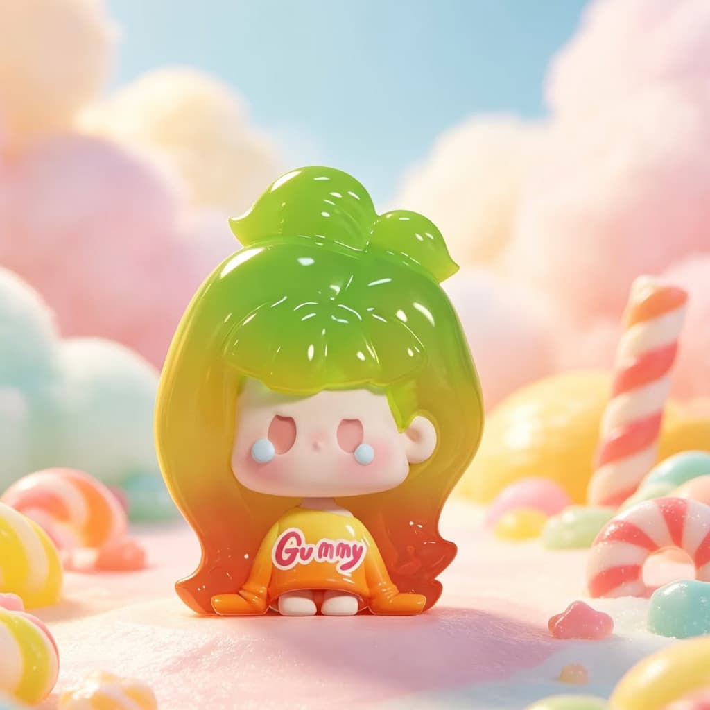 Gummy Bear, a NuNu Remix Series Cute Beans MINI Figure Doll Gift figure