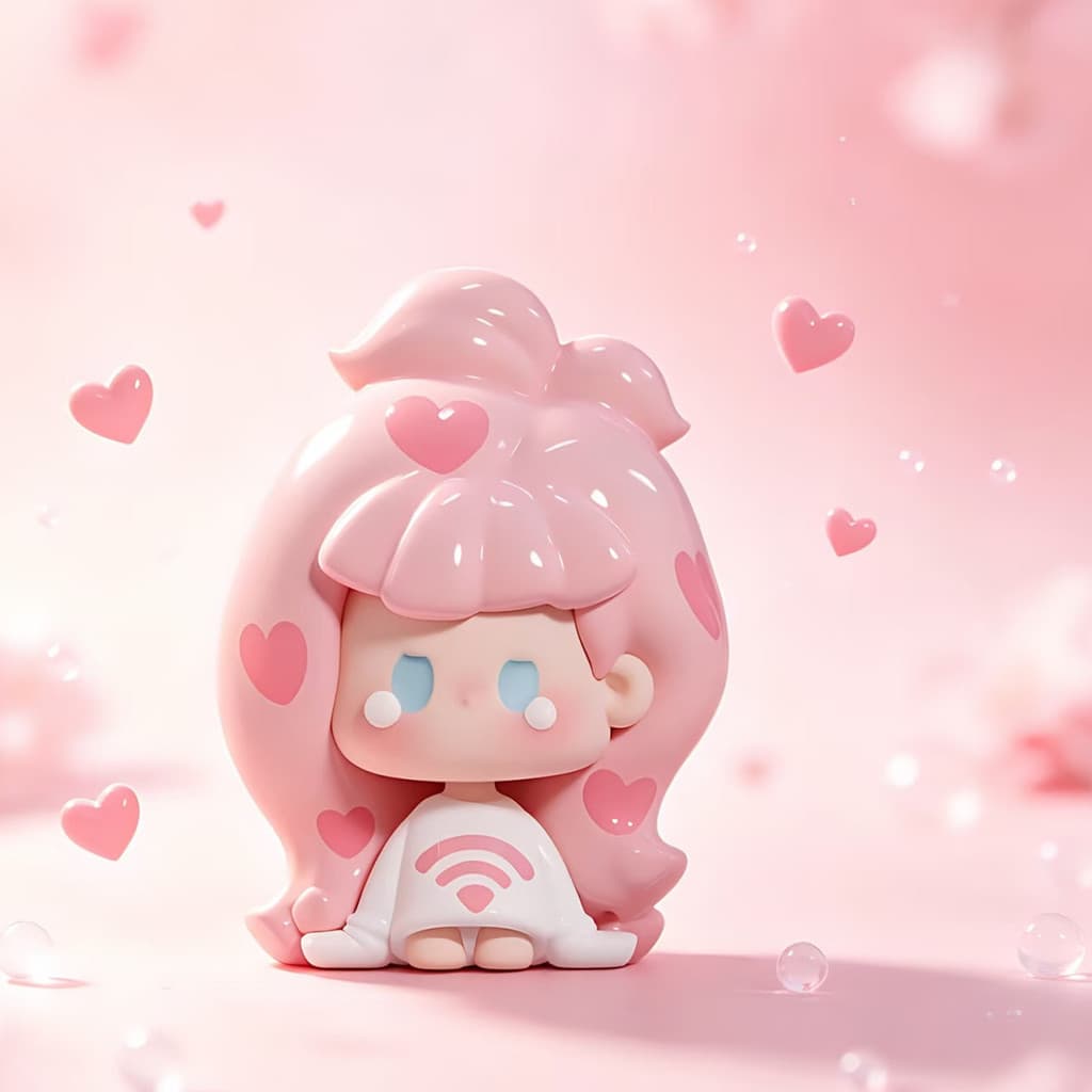 Heart Signal, a NuNu Remix Series Cute Beans MINI Figure Doll Gift figure