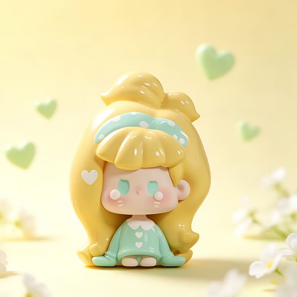 Lime Bubble, a NuNu Remix Series Cute Beans MINI Figure Doll Gift figure