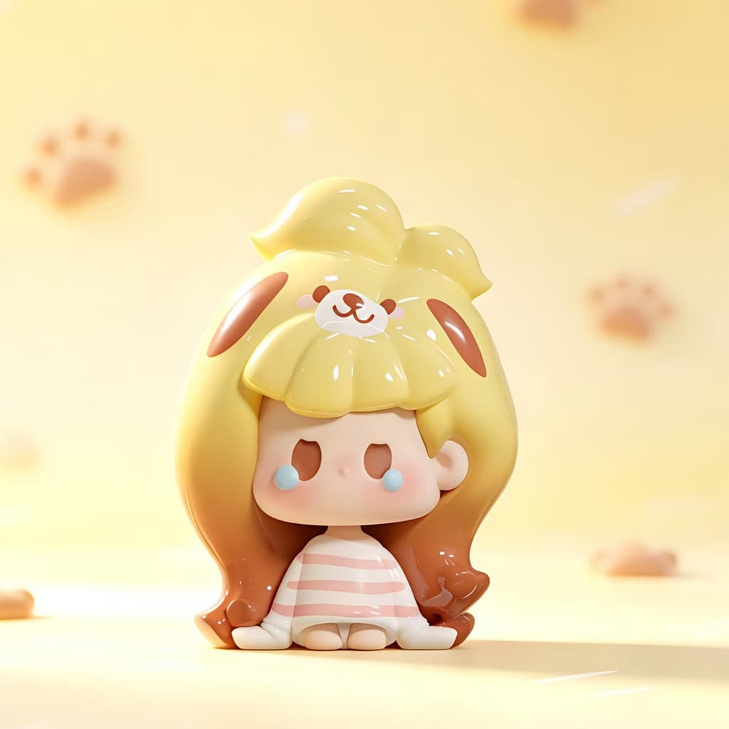 Pudding Puppy, a NuNu Remix Series Cute Beans MINI Figure Doll Gift figure