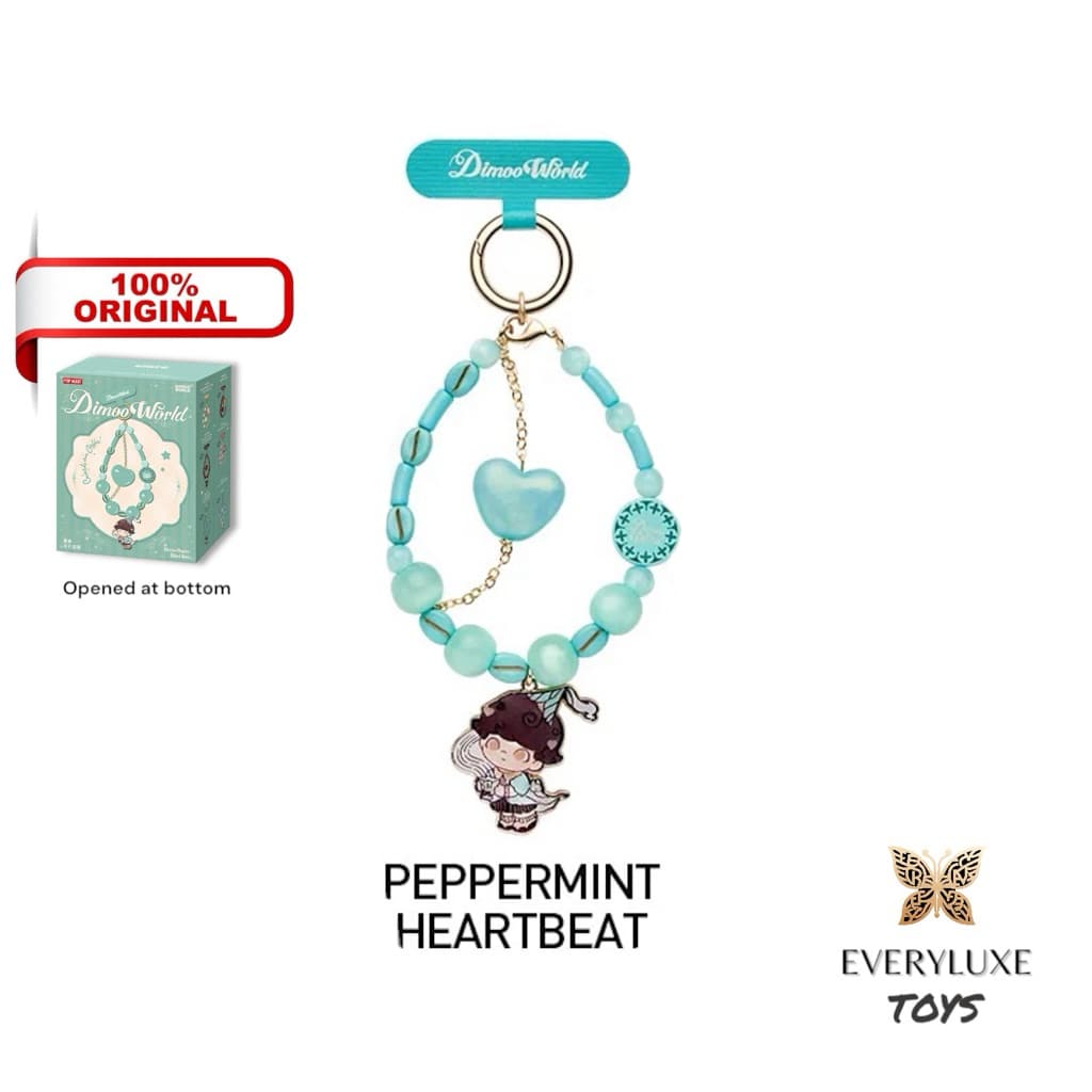 Peppermint Heartbeat, a DIMOO Crush on Coffee Series Phone Charm Strap figure