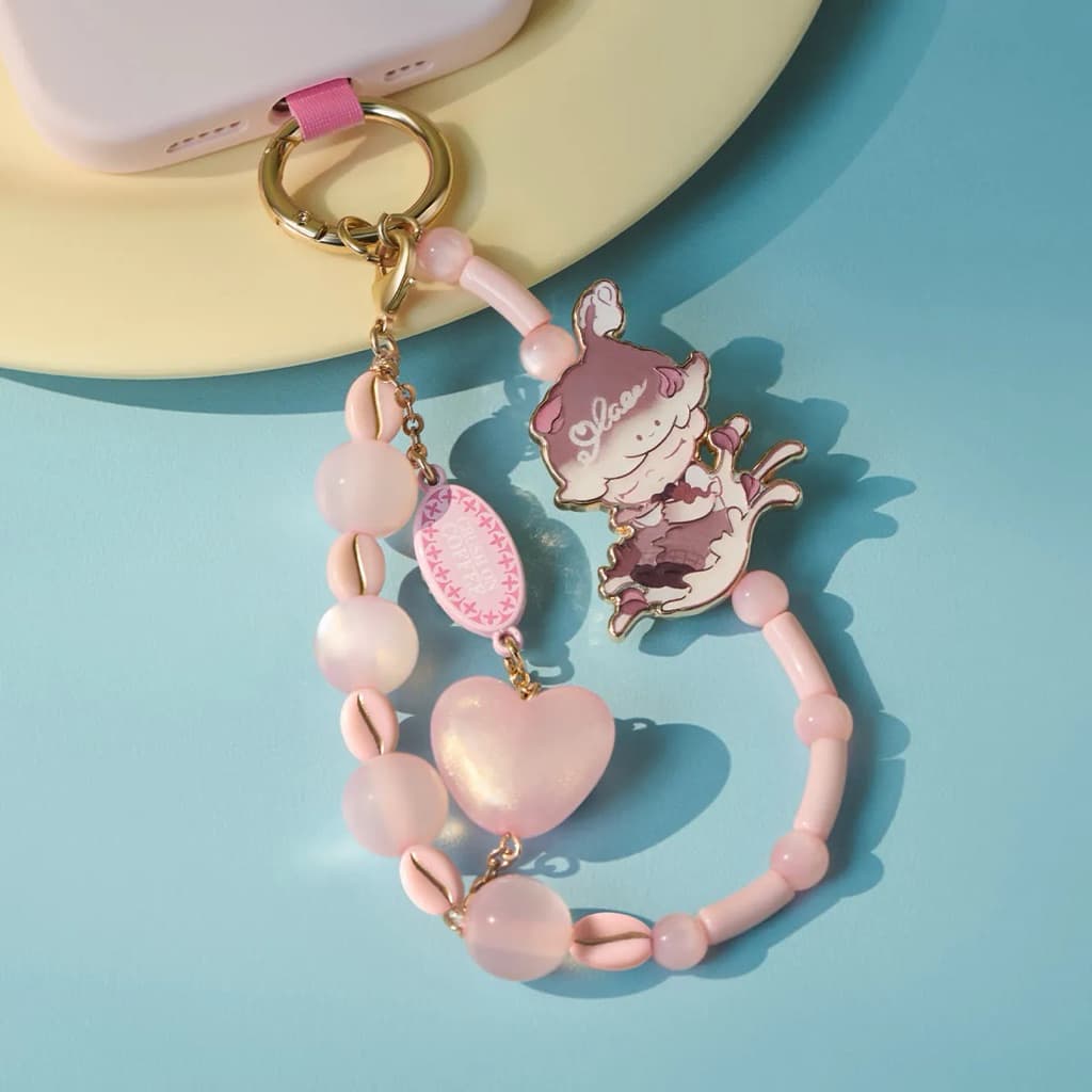 Rose Love Letter, a DIMOO Crush on Coffee Series Phone Charm Strap figure