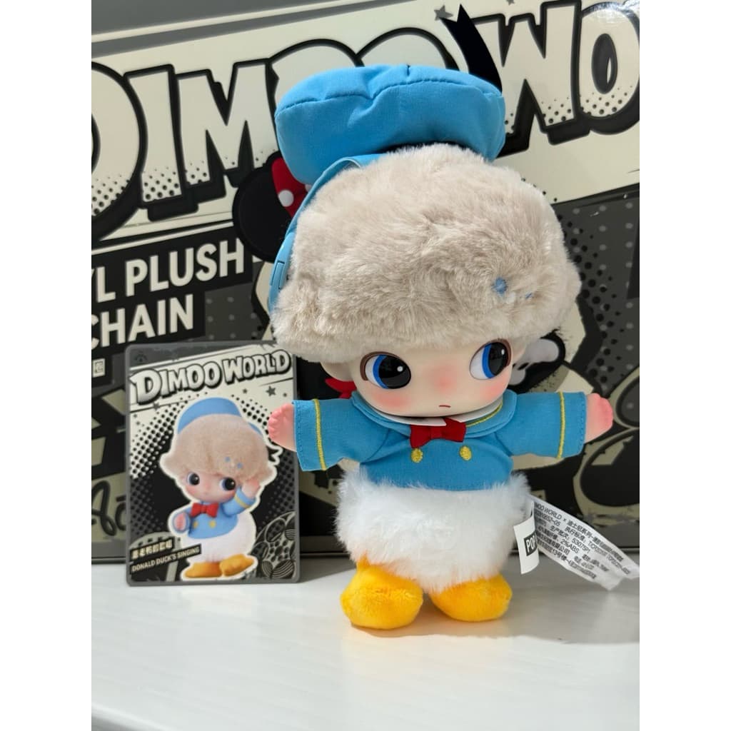 Donald Ducks Singing, a DIMOO WORLD x DISNEY Series Vinyl Plush Pendant figure