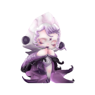 The Burning Gloom, a collectible figure from the SKULLPANDA Petals in Four Acts Series Figures series by POPMART