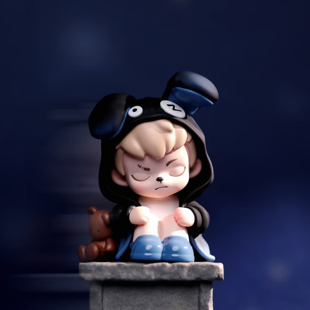 Night Hunter, a collectible figure from the Rayan Time Rift Series Mini Figures Pendant Doll TNTSPACE series by TNT SPACE