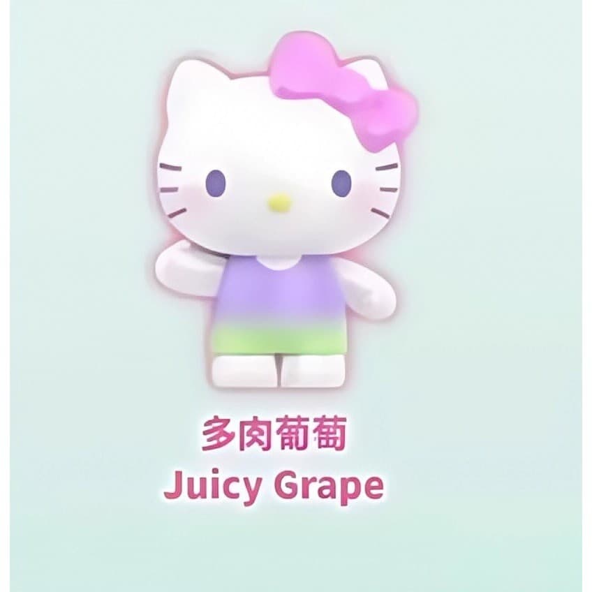Juicy Grape, a TOP TOY Hello Kitty Mini summer Rainbow Candy Series Figures Surprise Bag figure