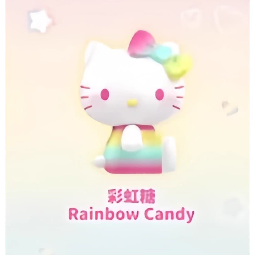 Rainbow, a collectible figure from the TOP TOY Hello Kitty Mini summer Rainbow Candy Series Figures Surprise Bag series by TOP TOY
