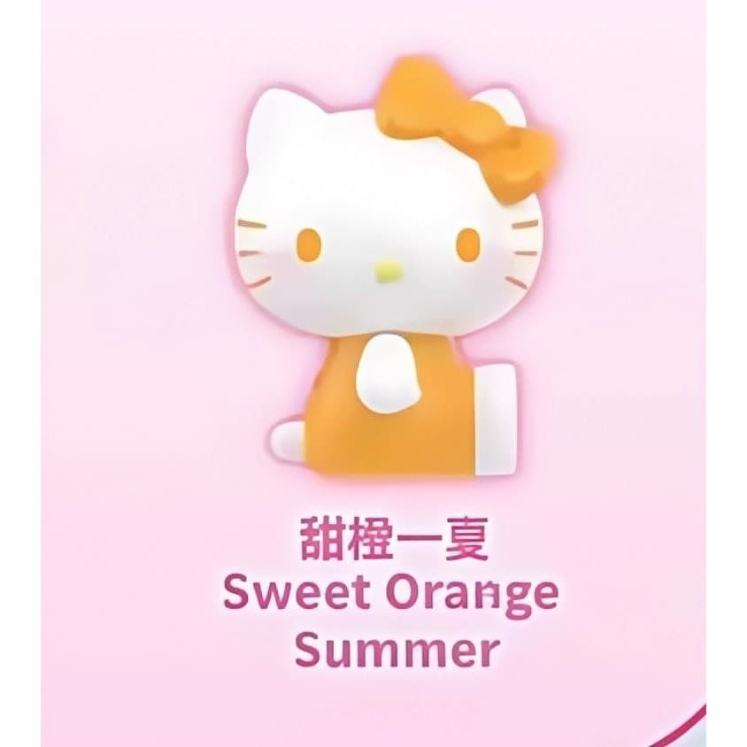 Sweet Orange Summer, a TOP TOY Hello Kitty Mini summer Rainbow Candy Series Figures Surprise Bag figure