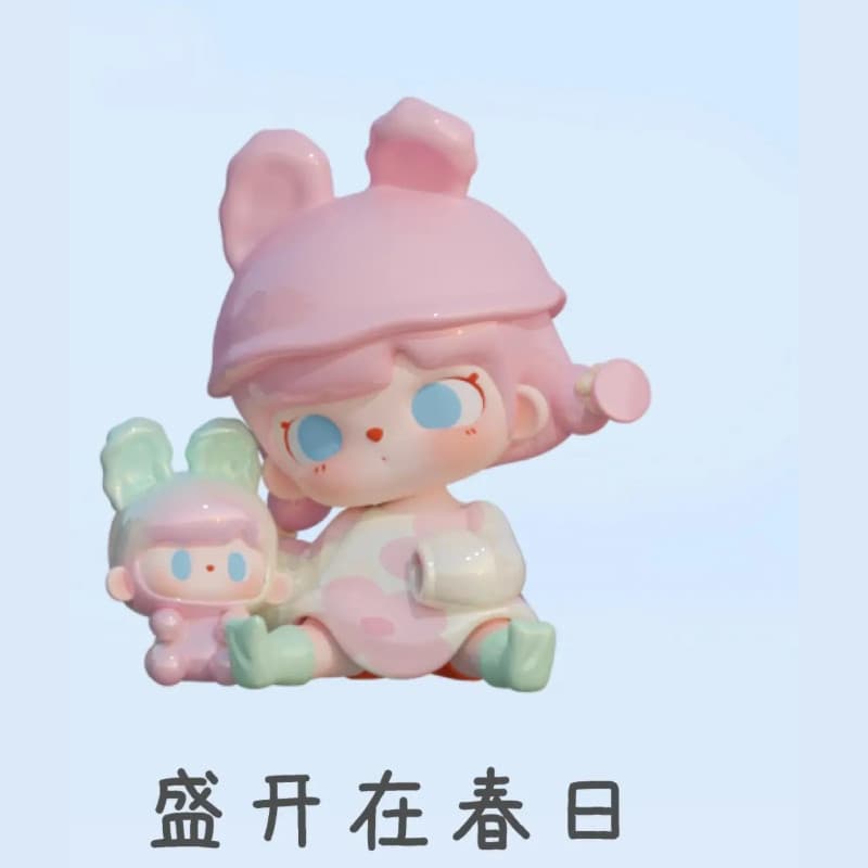 Spring, a collectible figure from the TUTUBEAR Time Glitch Series MINI Figure Doll Ornament Gift series by TUTUBEAR
