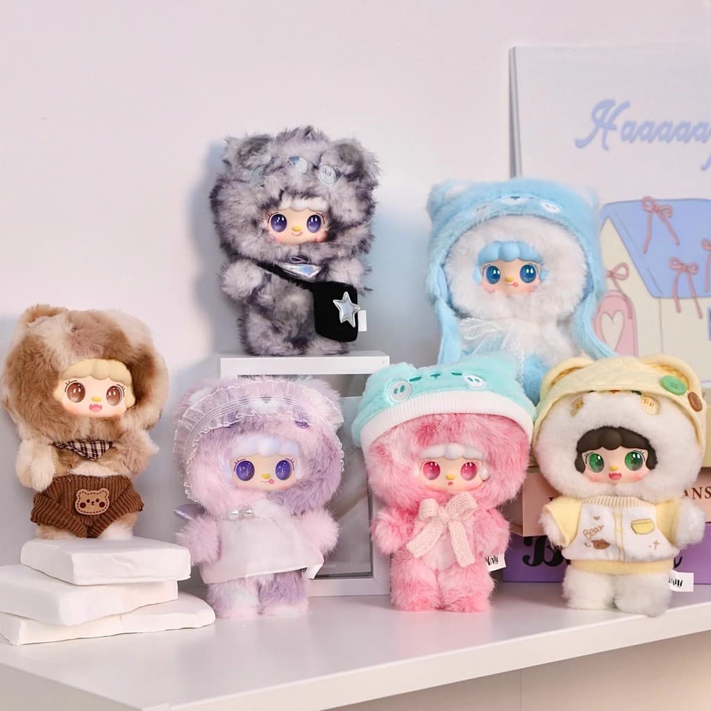 Blue Bear, a YOOKI Little Bear Hibernation Plan Plush Pendant Bagcharm figure
