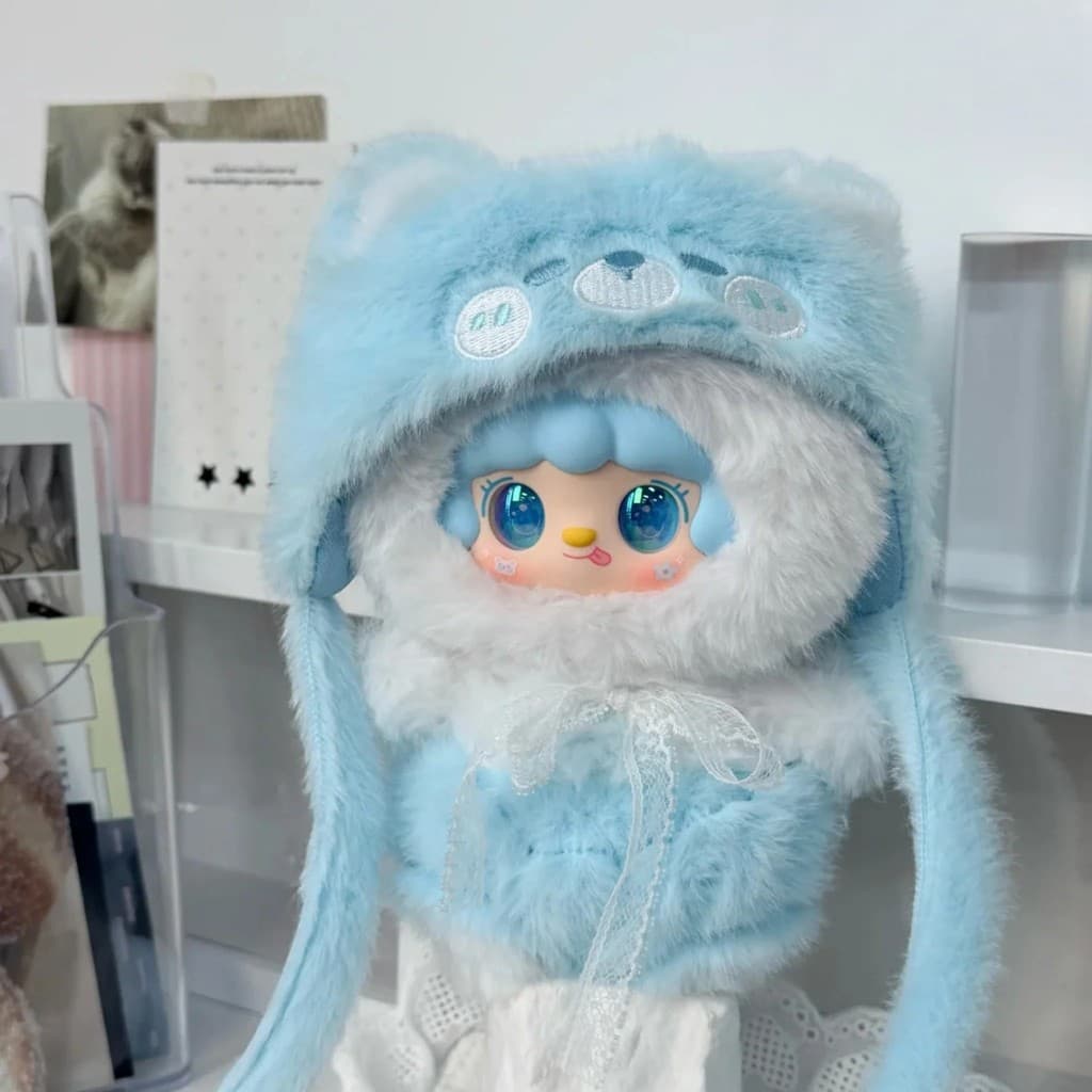 Snowball Bear, a YOOKI Little Bear Hibernation Plan Plush Pendant Bagcharm figure