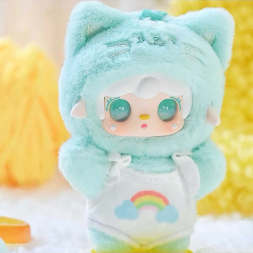Rainbow Meow, a collectible figure from the YOOKI Oxygen V12 Meow Summer Party Series Vinyl Plush Doll Plush Pendant series by YOOKI