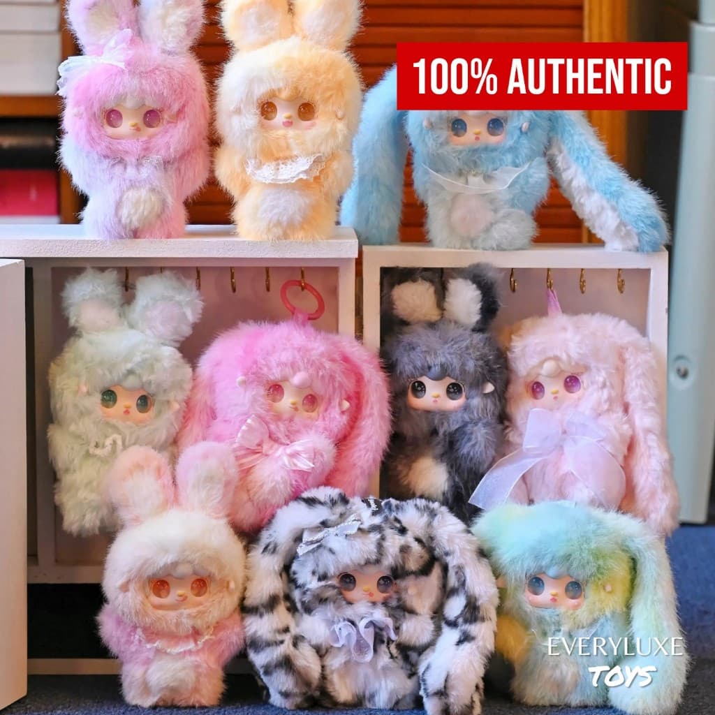 Blue Long-Ear Bunny, a YOOKI v13 Oxygen Hopping Bunny Vinyl Plush Pendant Doll Girl Gift figure