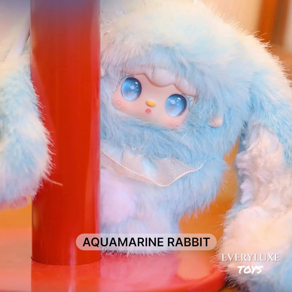 Aquamarine Rabbit, a YOOKI v13 Oxygen Hopping Bunny Vinyl Plush Pendant Doll Girl Gift figure
