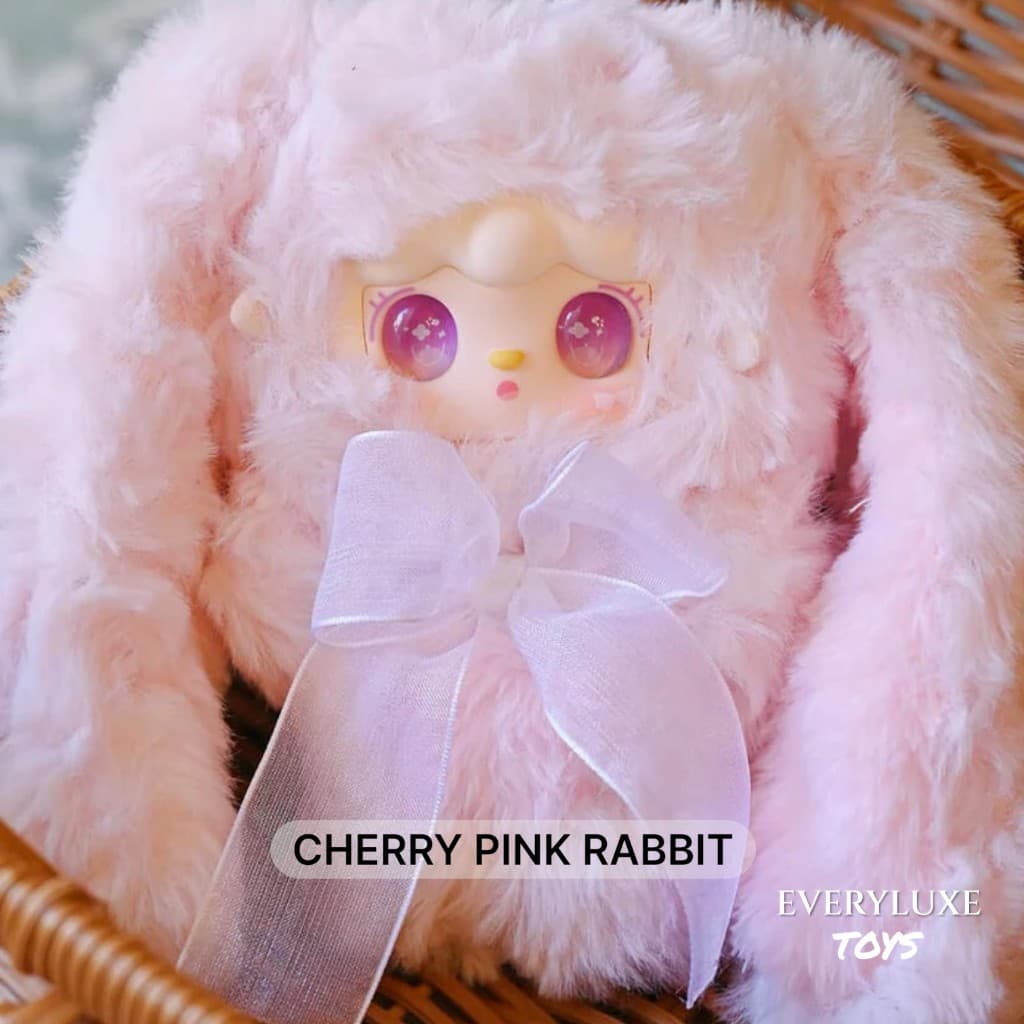 Cherry Pink Rabbit, a YOOKI v13 Oxygen Hopping Bunny Vinyl Plush Pendant Doll Girl Gift figure